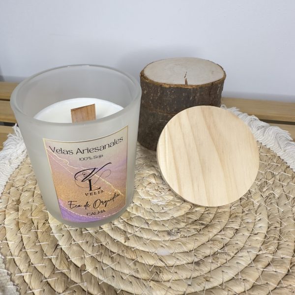 ECO4 vela de soja orquídea hecha a mano