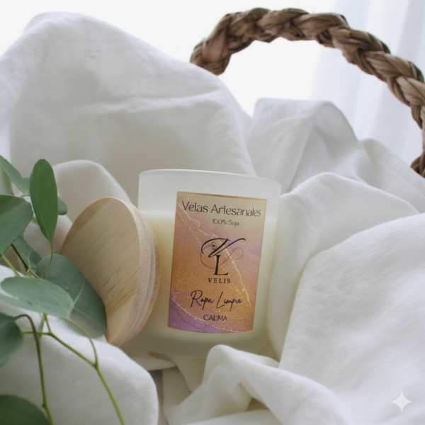 RL1 vela aromática ropa limpia artesanal